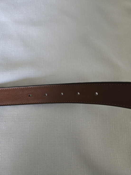 Leather Burgundy Vintage Belt Womens Gold Buckle Classic Minimalist Quiet Luxury - Picture 7 of 7